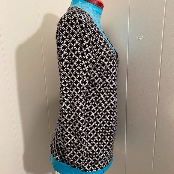 Apt 9 Petite Long Sleeve Faux Wrap Around Top Womens Size Petite Large - Picture 4 of 7